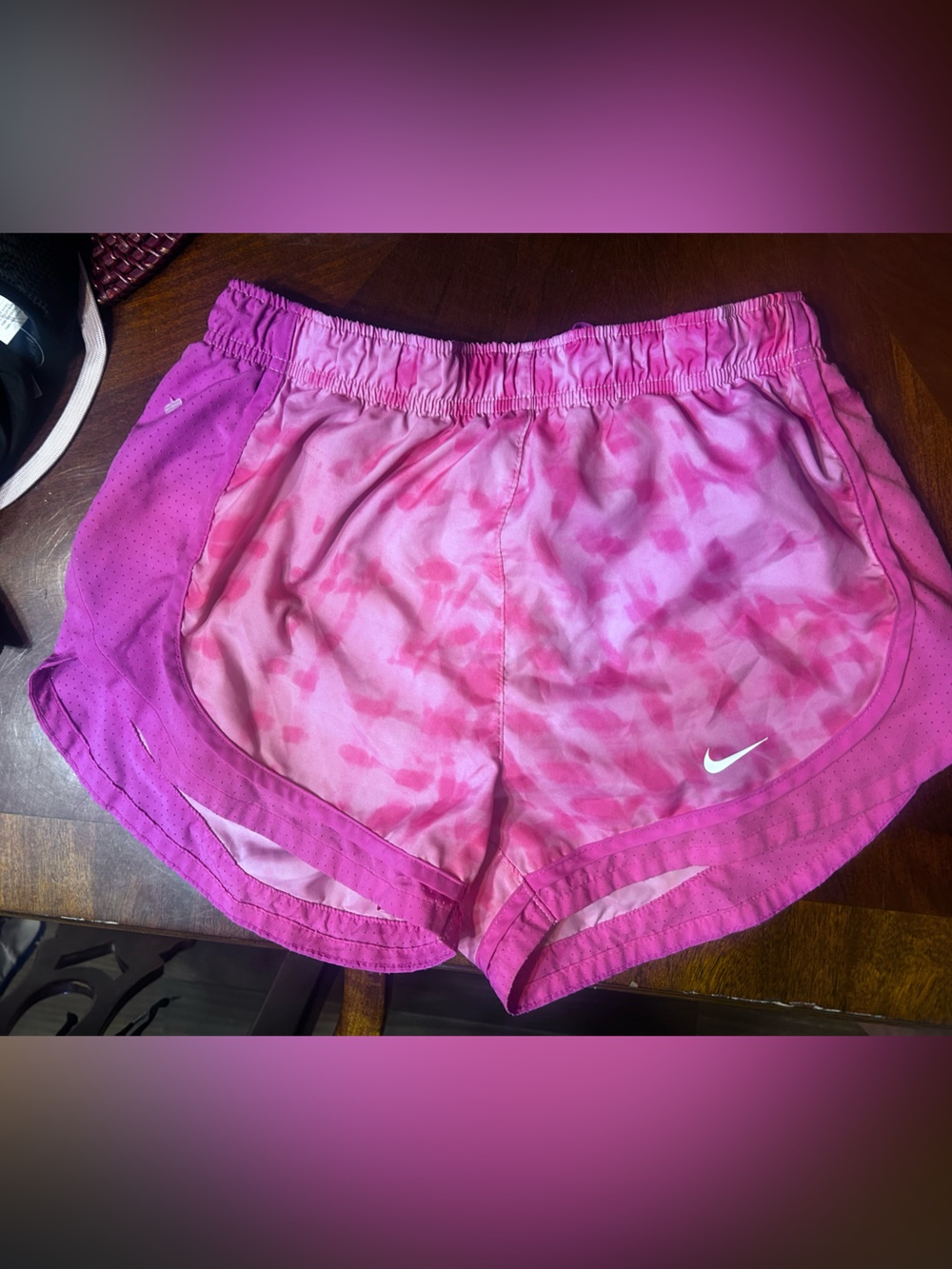 Nike Pink Tie-Dye Athletic Shorts